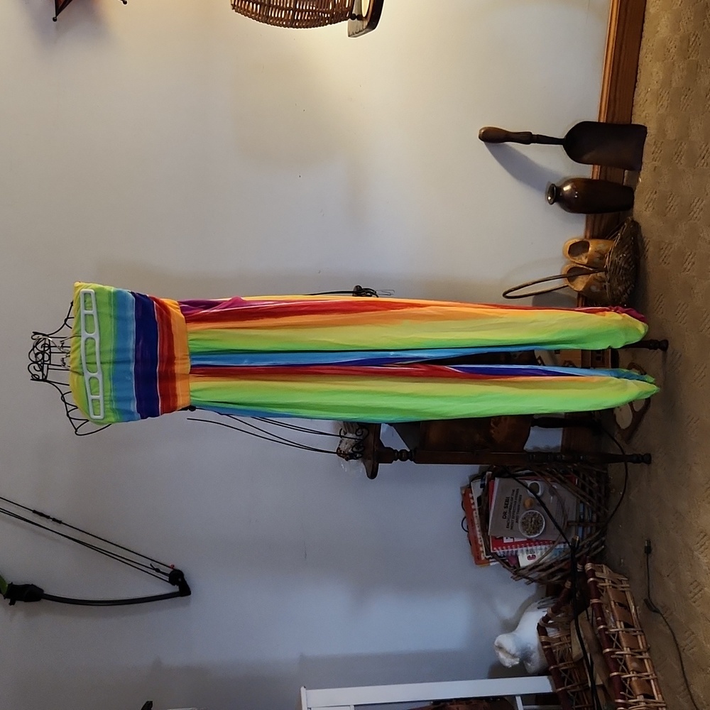 Rainbow 🌈 strapless one-piece jumpsuit nwot by Love Large women's